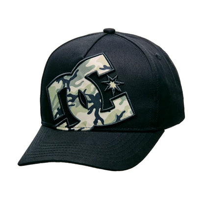 DC Hat Men's Black Camo Pre-Curved Skater Snapback Baseball Cap OSFA