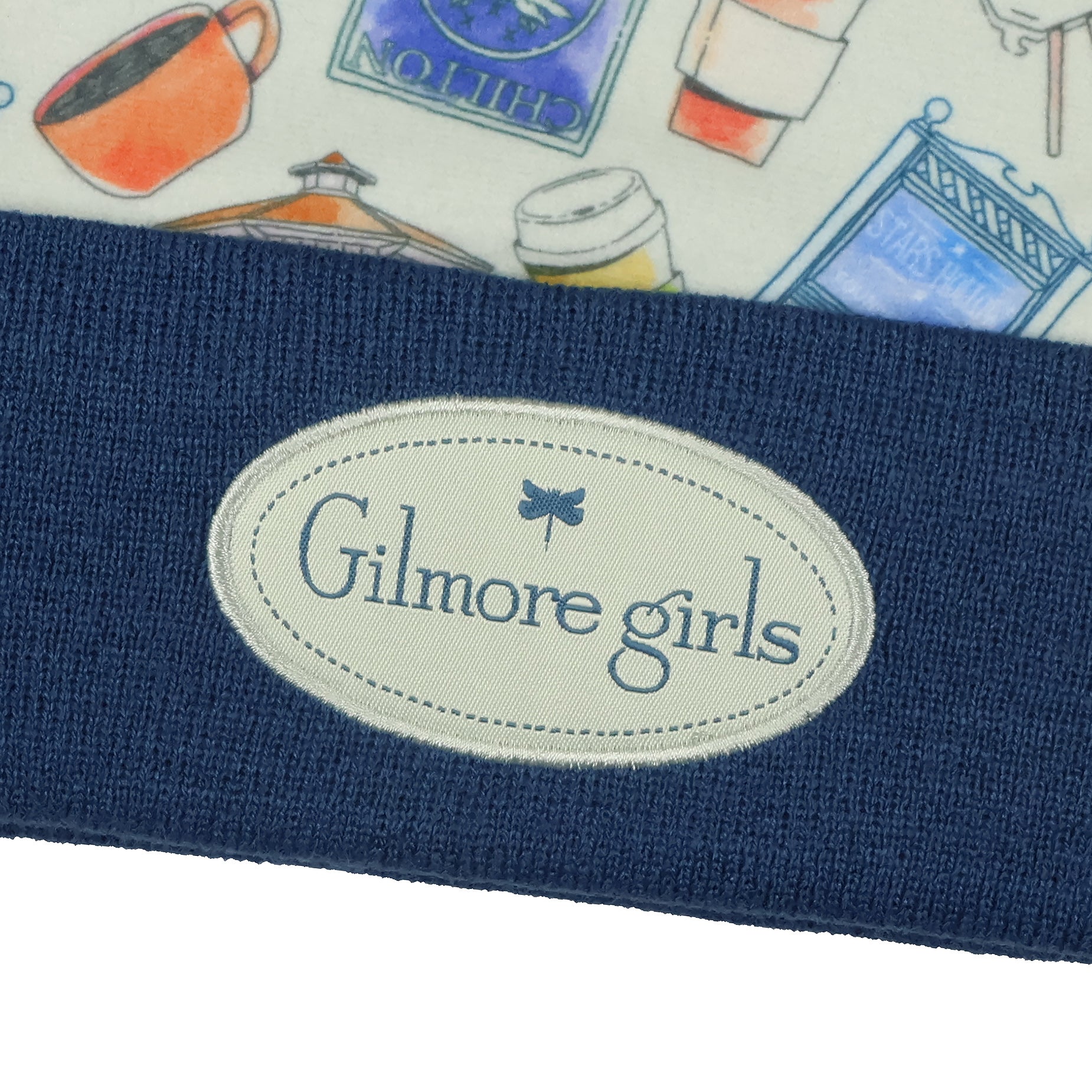 Gilmore Girls Beanie Fleece Sublimated Overlay Knit Cuffed Winter Hat