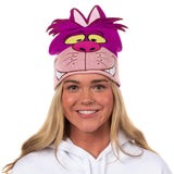 Disney Alice In Wonderland Cheshire Cat Beanie Embroidered Face 3D Ears Knit Hat