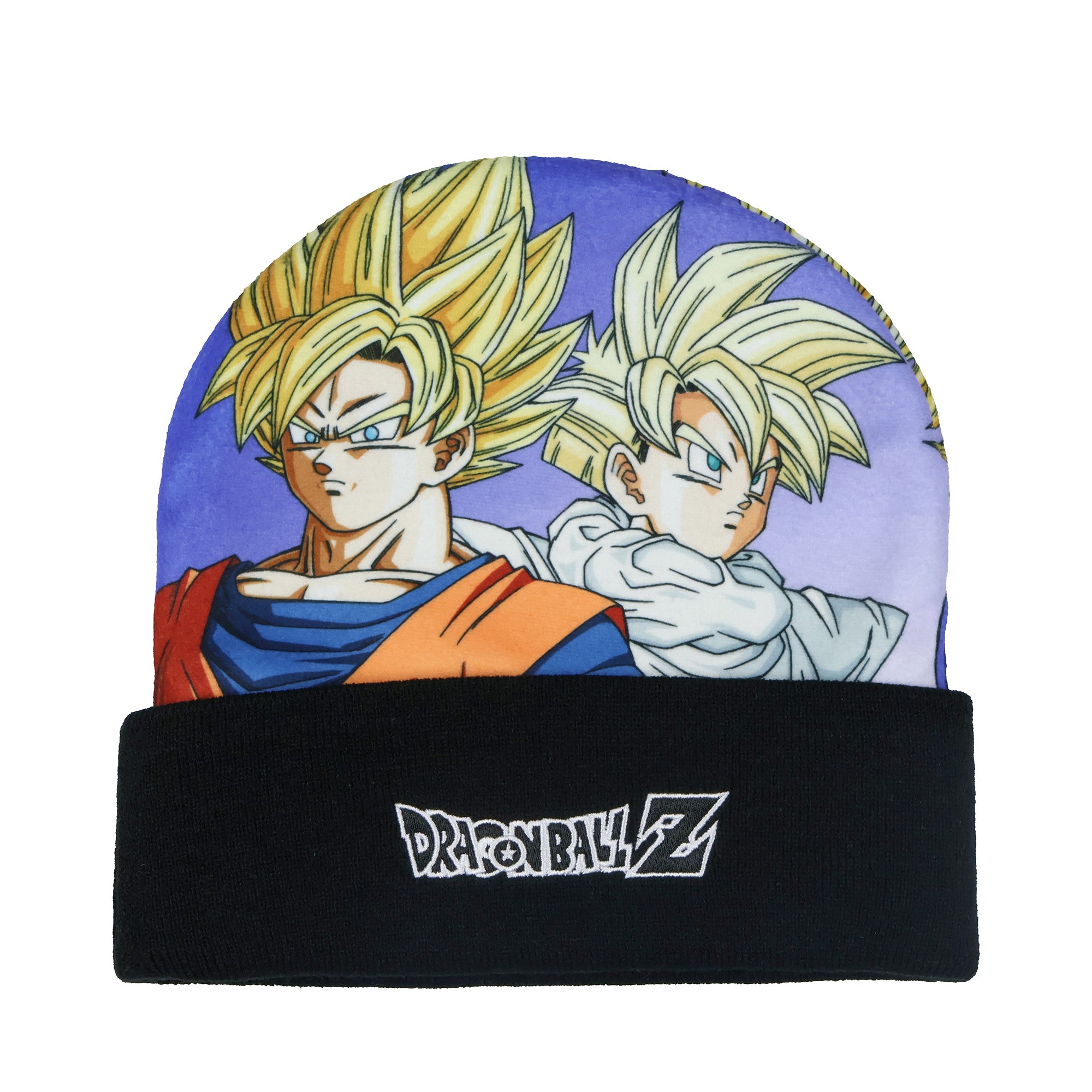 Dragon Ball Z Beanie Super Saiyan Goku Gohan Sublimation Fleece Knit Cuffed Hat