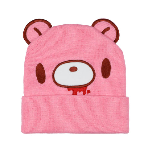 Gloomy Bear Beanie Embroidered Face Design Adult Knitted Winter Hat