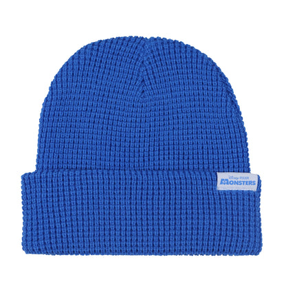 Disney Monsters Inc. Beanie Embroidered Logo Patch Adult Waffle Knit Winter Hat