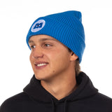 Disney Monsters Inc. Beanie Embroidered Logo Patch Adult Waffle Knit Winter Hat