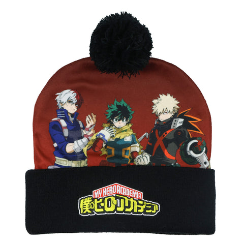 My Hero Academia Beanie Character Design Sublimated Knit Cuffed Winter Hat