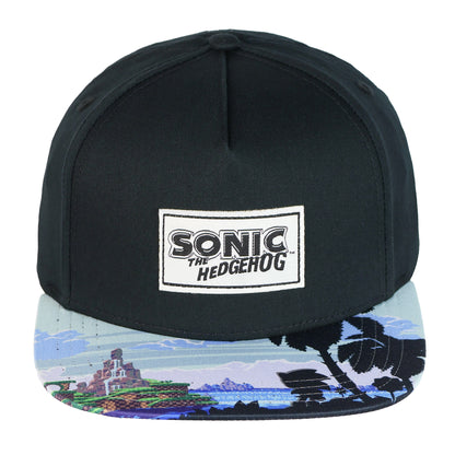 Sonic the Hedgehog Boys' Flat-Brim Hat Angel Island Snapback OSFM Baseball Cap