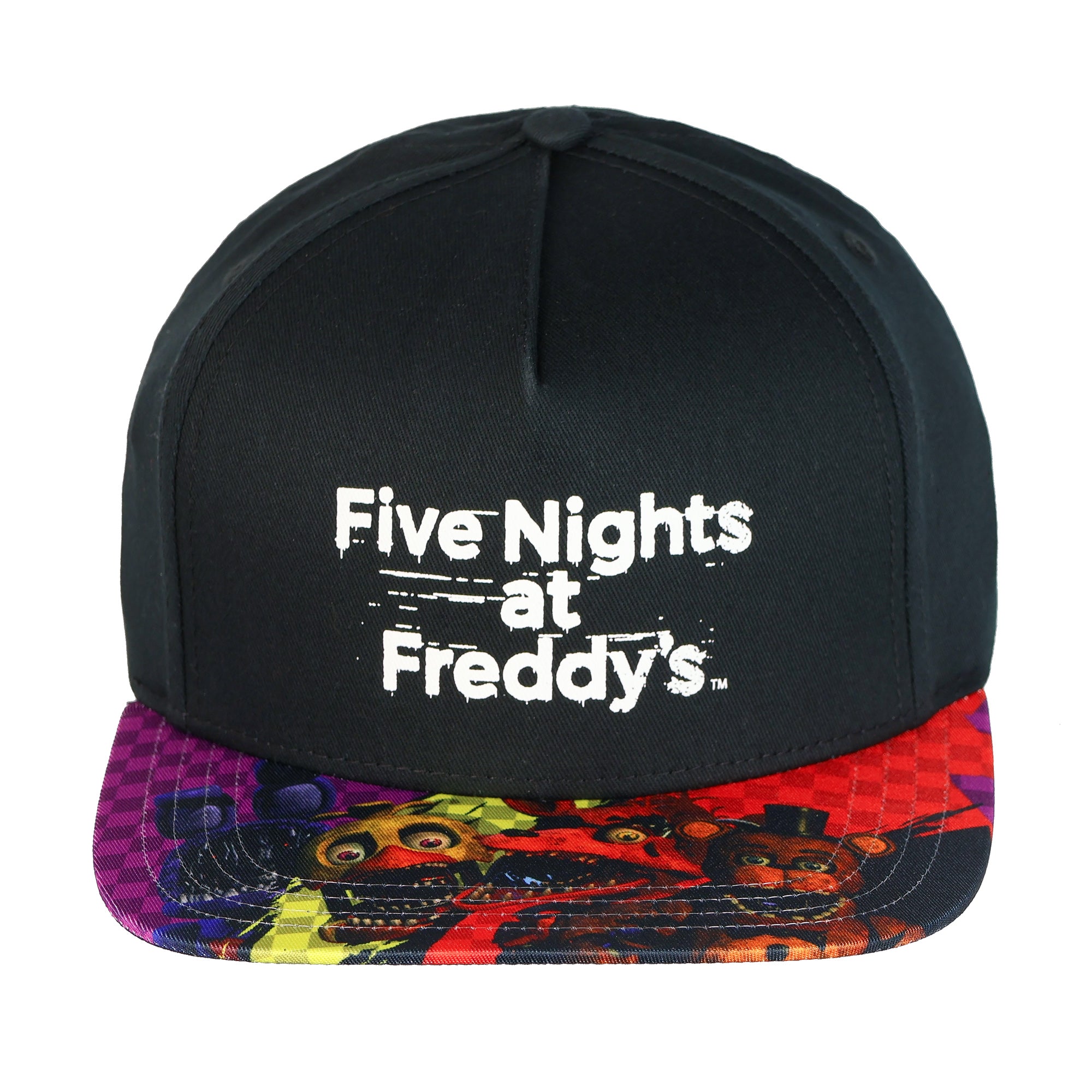 Five Nights at Freddy's Boys' Flat-Brim Hat FNAF Snapback OSFM Baseball Cap