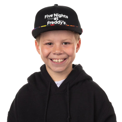 Five Nights at Freddy's Boys' Flat-Brim Hat FNAF Snapback OSFM Baseball Cap