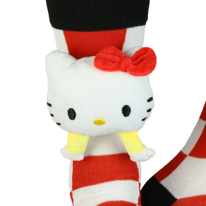 Sanrio Hello Kitty Plush Head Design 2-Pack Mid-Calf Crew Sock Set in Gift Box