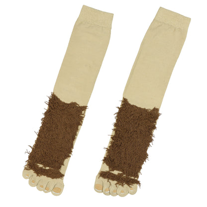 The Lord of The Rings Men's Hobbit Feet with Chenille Fur Crew Toe Socks, 1 Pair