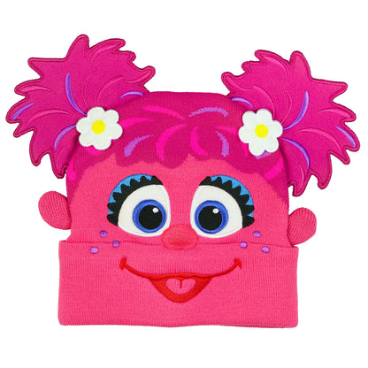 Sesame Street Beanie Abby Cadabby 3D Embroidered Fleece Lined Cap Women's OSFM