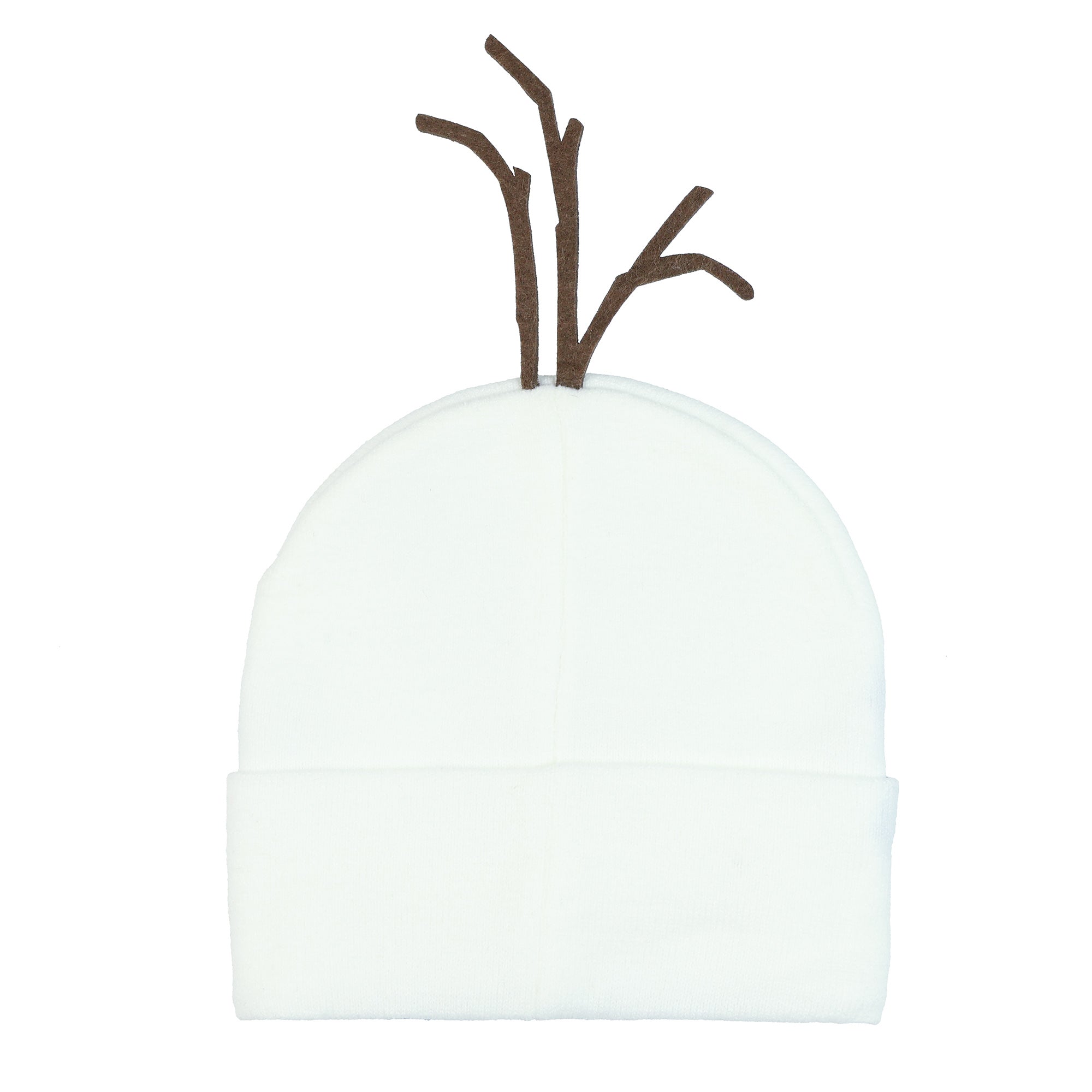Disney Frozen Beanie Olaf Snowman Embroidered 3D Hair Cuffed Knit Cap OSFM Adult