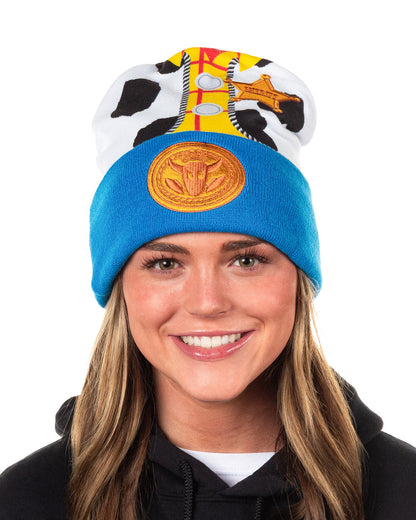 Disney Toy Story Beanie Woody Embroidered Character Cuff Knit Cap OSFM Adult