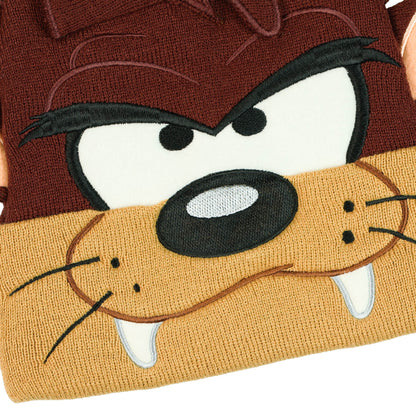 Looney Tunes Beanie Tasmanian Devil Embroidered 3D Fleece Lined Cap OSFM