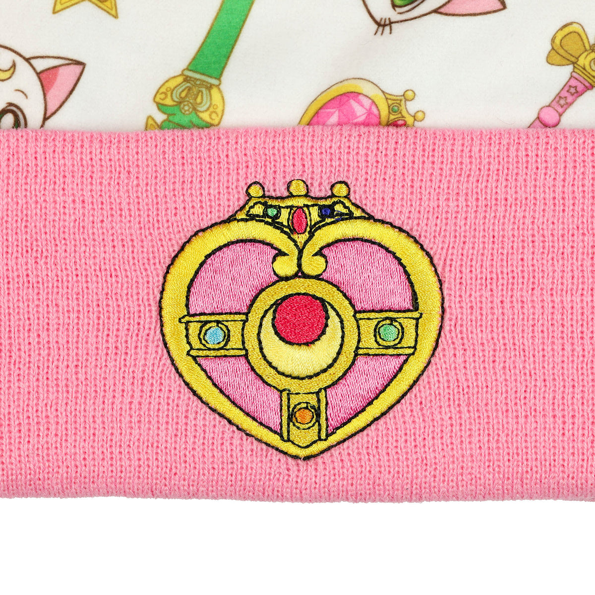 Sailor Moon Crystal Beanie Cosmic Heart Women's Cuff Pom Knit Hat OSFM