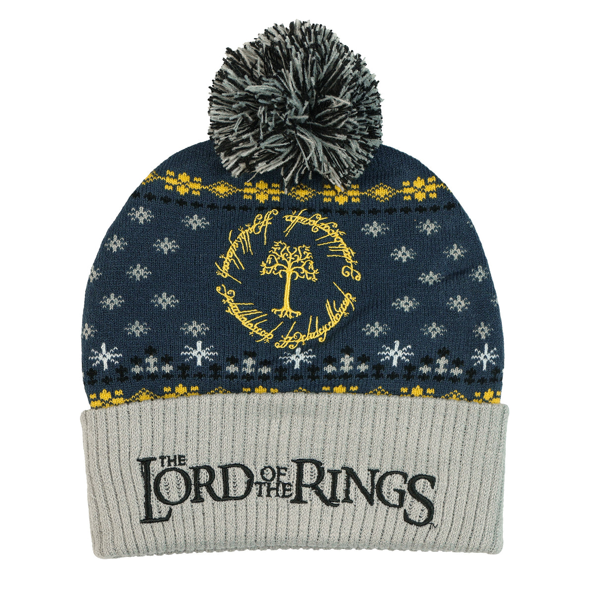 The Lord Of The Rings Beanie Tree Of Gondor Pom Knit Cap Adult OSFM