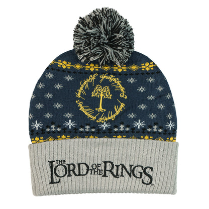 The Lord Of The Rings Beanie Tree Of Gondor Pom Knit Cap Adult OSFM