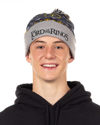 The Lord Of The Rings Beanie Tree Of Gondor Pom Knit Cap Adult OSFM
