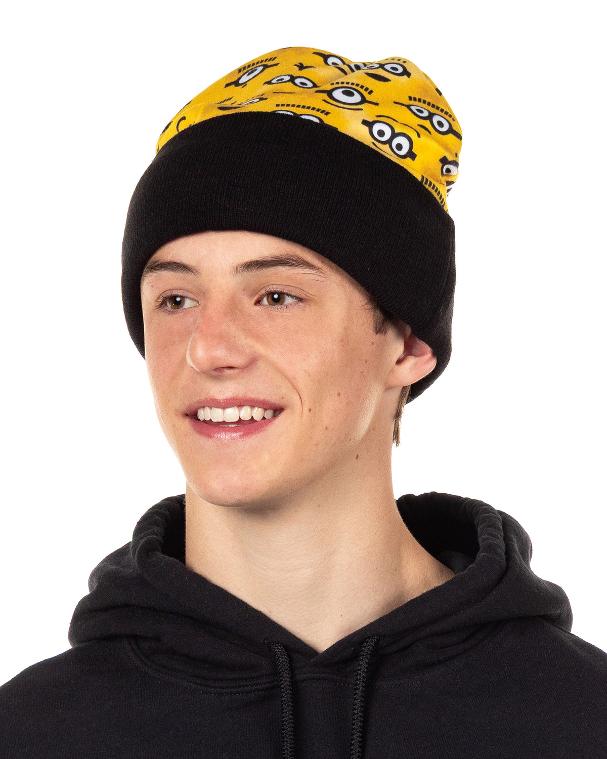 Minions Beanie Hat Kevin Stuart Bob All Over Print Knit Cuff Hat Adult OSFM