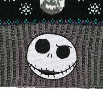 Disney The Nightmare Before Christmas Beanie Embroidered Knit Pom Hat Adult OSFM