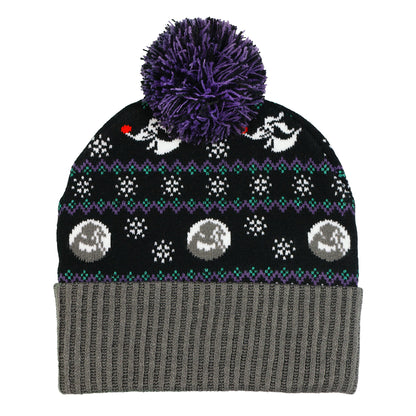 Disney The Nightmare Before Christmas Beanie Embroidered Knit Pom Hat Adult OSFM