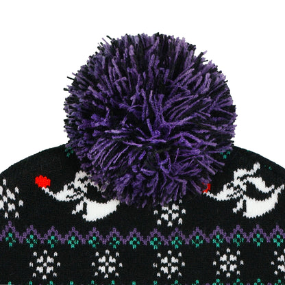 Disney The Nightmare Before Christmas Beanie Embroidered Knit Pom Hat Adult OSFM