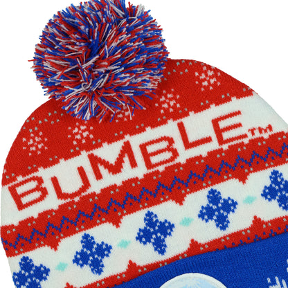 Rudolph the Red-Nosed Reindeer Beanie Bumble Ugly Sweater Knit Hat Adult, OSFM