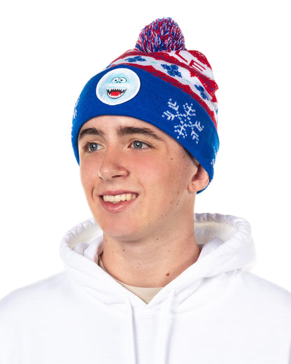 Rudolph the Red-Nosed Reindeer Beanie Bumble Ugly Sweater Knit Hat Adult, OSFM