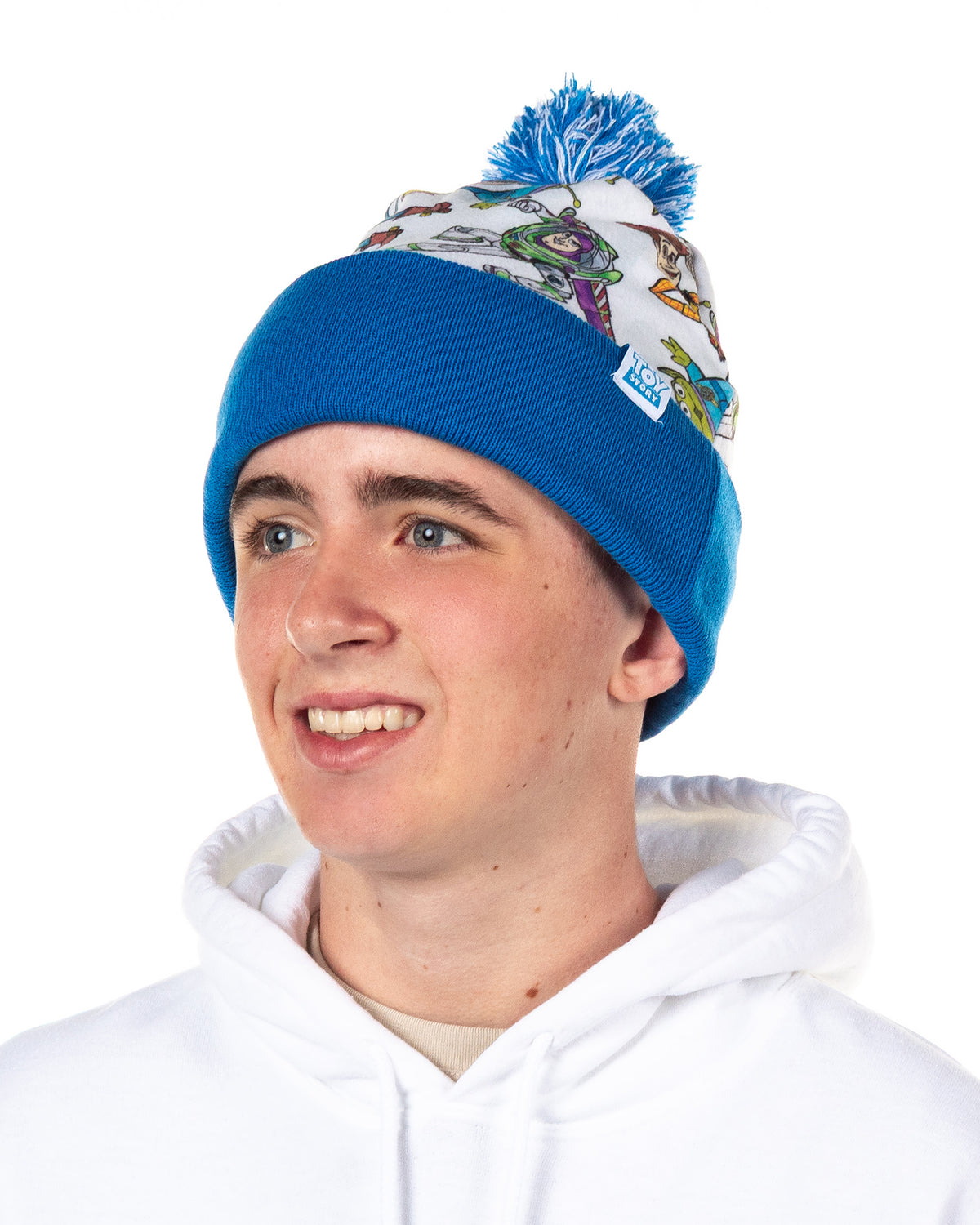 Disney Toy Story Beanie All-Over Print Character Pom Knit Hat Adult OSFM