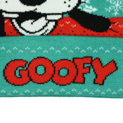 Disney Goofy Beanie Ugly Sweater Cuff Knit Pom Hat Adult, OSFM