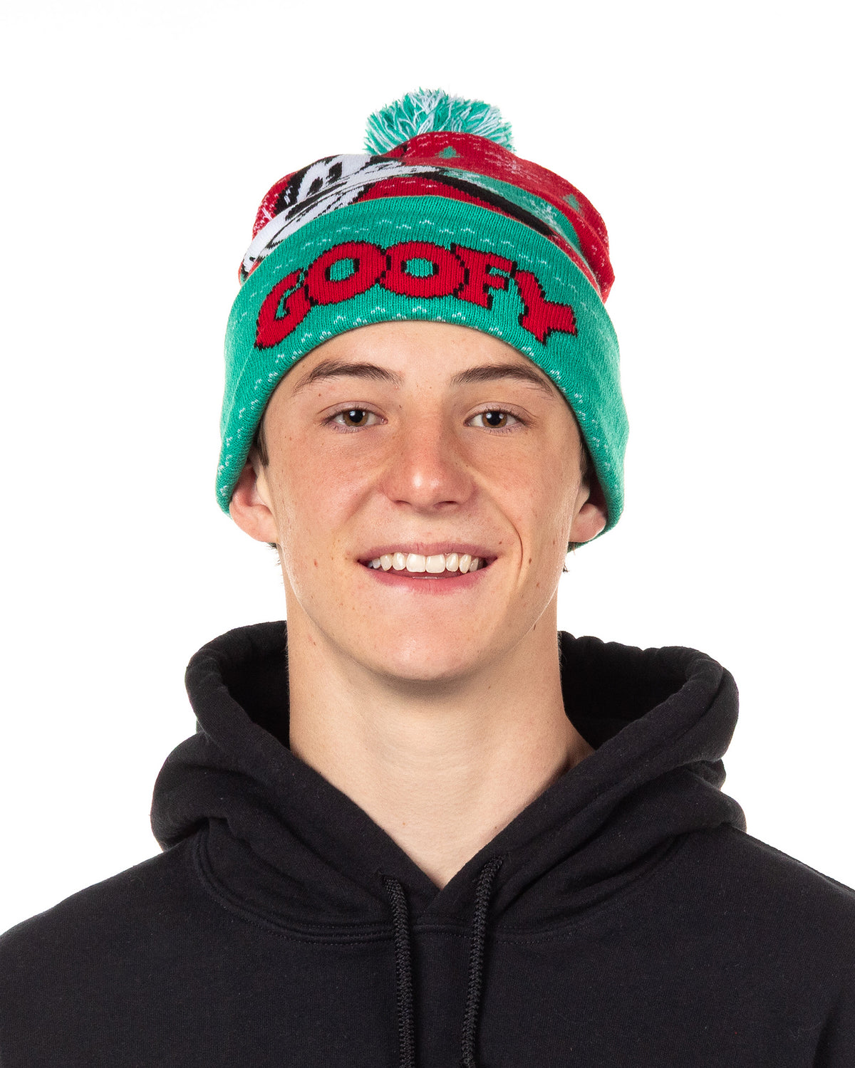 Disney Goofy Beanie Ugly Sweater Cuff Knit Pom Hat Adult, OSFM