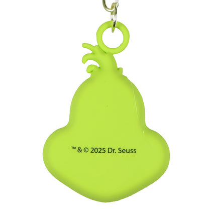 Dr. Seuss The Grinch Keychain, 3D Rubber Character Charm Key Ring