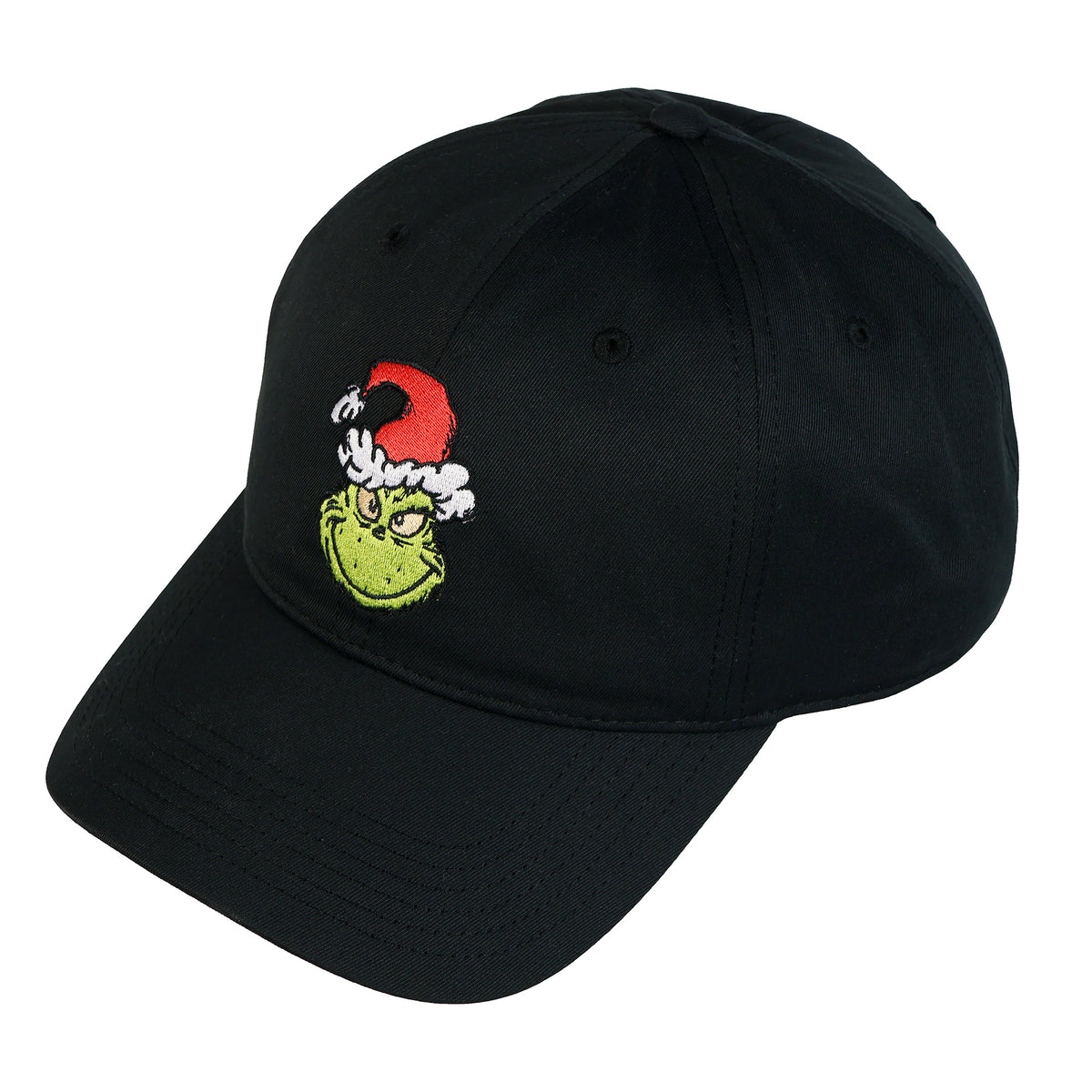 Dr. Seuss The Grinch Baseball Hat Adult Embroidered Patch Adjustable Cap, OSFM