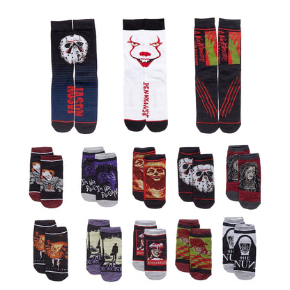 Horror Movies 13 Scary Days Of  Socks Ankles And Crews Gift Box Set