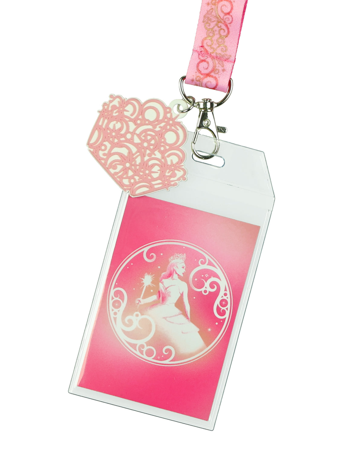 Wicked Glindafied Lanyard 17" Breakaway Clasp Clear ID Badge Holder
