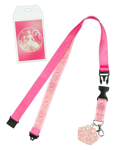 Wicked Glindafied Lanyard 17" Breakaway Clasp Clear ID Badge Holder