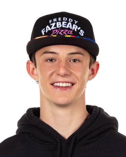 Five Nights at Freddy's Snapback Hat Fazbear's Pizza Embroidered Cap OSFM