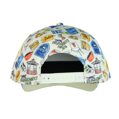 Gilmore Girls Hat All-Over Print Curved Bill Snapback Baseball Cap