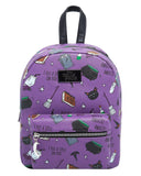 Disney Hocus Pocus Spell Book Binx Cauldron AOP Faux Leather Mini Backpack Bag