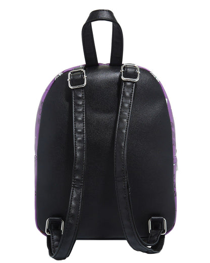 Disney Hocus Pocus Spell Book Binx Cauldron AOP Faux Leather Mini Backpack Bag 11"
