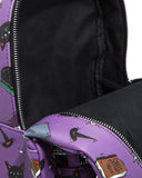 Disney Hocus Pocus Spell Book Binx Cauldron AOP Faux Leather Mini Backpack Bag