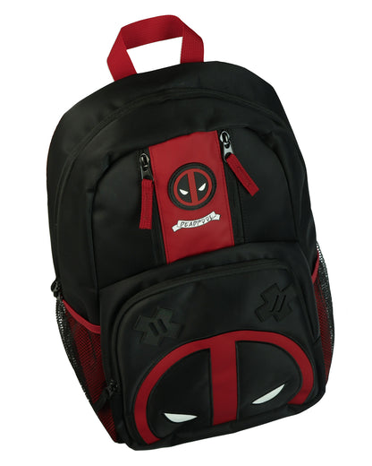 Marvel Comics Deadpool 16" Backpack Character Logo Book Bag Adjustable Straps