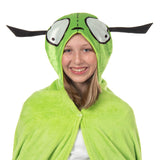 Invader Zim Silk Touch Hooded Blanket with Attached Hood and Pockets 50" X 60"