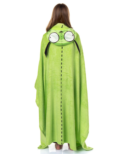 Invader Zim Silk Touch Hooded Blanket with Attached Hood and Pockets 50" X 60"