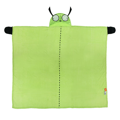Invader Zim Silk Touch Hooded Blanket with Attached Hood and Pockets 50" X 60"