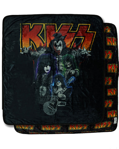 KISS Blanket Rock Legends Double-Sided Silk Touch Throw 50" X 60"