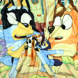 Bluey Blanket Happy Dancing Silk Touch and Faux Wool Throw  60" X 80"
