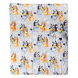 Bluey Busy Puppies Silk Touch Throw Blanket and Character Hugger Pillow Set