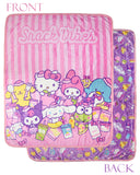 Hello Kitty & Friends Blanket Snack Vibes Double Sided 50"X60" Cloud Throw.