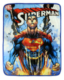 DC Comics Superman Blanket Double Sided Silk Touch Throw 50" X 60"