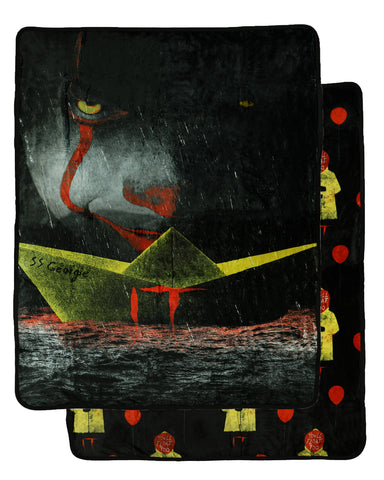 It Chapter Two Blanket Double-sided You'll Float Too Plush Throw 50" X 70"